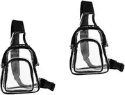 [XolngYYeng] 2pcs Transparent Shoulder Bag Shoulder Bag for Men Clear Belt Bag Mini Clear Backpack Clear Bag Stadium Clear Crossbody Bag Clear Stadium Bags for Women Crossbody Stadium Clear Bag