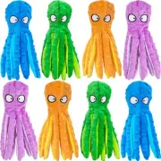 8 Pack Squeaky Dog Toys Octopus Plush Dog Toys for Aggressive chewers No Stuf...