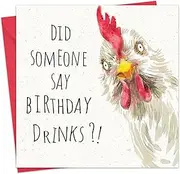 Twizler Funny Birthday Card Chicken - Funny Card Birthday - Happy Birthday Card - Funny Birthday Card Men - Funny Birthday Card Women - Funny Birthday Card For Him - Funny Birthday Card For Her