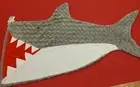 Shark Shaped Blanket for child MudPie NWT, Gray & Red.