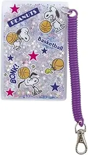 [マリモクラフト] Marimo Craft SPPS-124 Snoopy Clear Series Confetti Pass Case, Basketball S, Approx. W 2.8 x H 4.1 inches (70 x 105 mm)