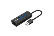 Volans 3-Port USB 3.0 Hub + RJ45 Gigabit Ethernet Adapter [VL-HJ45]