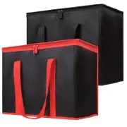 Insulated Delivery Bag, X-Large Insulated Reusable Grocery Bags with Zippered To