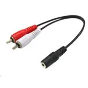 Dynamix CA-2RCAM-STF Stereo 3.5mm Female to 2 RCA Male Cable - 20cm [CA-2RCAM-STF]