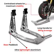 NEW Universal Front Motorcycle Motorbike Aluminium Alloy Paddock Stand Lift Kit