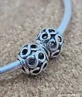 2 Authentic Infinity Silver Spacer European Charm Beads