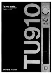 Harman Kardon TU-910 Tuner Owners Manual