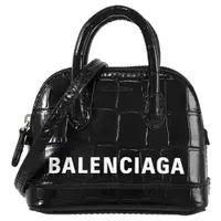 在飛比找PChome24h購物優惠-BALENCIAGA 巴黎世家 639766 鱷魚壓紋超迷你