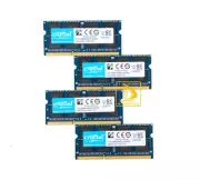 Crucial DDR3 RAM 16 GB 4x 4 GB PC3-8500 1066MHz Unbuffered SODIMM Laptop Memory