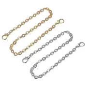 16"x0.22" Purse Chain Strap, 4Pcs Purse Handle Shoulder Strap(Silver+Gold)
