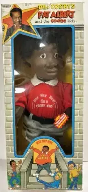 NEW IN BOX 1985 Remco Fat Albert & The Cosby Kids Fat Albert Doll Box Shows Wear