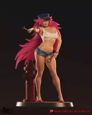 Poison SF (1) Unpainted 1/6 resin model kit and base abe