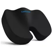 CushZone Seat Cushion Office Car Seat Cushion, Memory Foam Cushion Large Black