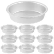 10 Pcs Mini Baking Pans Flan Mold Cake Set Heat Quickly and Evenly