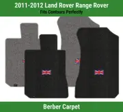 Lloyd Berber Front Carpet Mats for '11-12 Land Rover Range Rover w/British Flag (for: Land Rover)