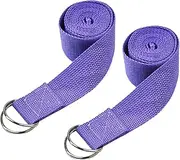 HONMEET Yoga Stretch Belt 2pcs Stretch Band for Fitness Exercise Warm up Accessory
