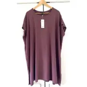 Eileen Fisher Tunic Blouse Purple Jersey Shift Dress Sleeveless Top Plus Size 3x