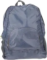 FOYTOKI Stylish Folding Backpack for Outdoor Travel Large Capacity Unisex Sports Bag Lightweight and Durable Design for Hiking and Casual Use Grey