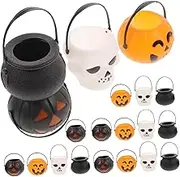 Ipetboom 24Pcs Halloween Candy Buckets Creative Pumpkin Ghost Witch Cauldron Holders for Lightweight Portable Party Decorations for Trick Treating and Halloween Celebrations