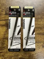 2 Pack: L'Oreal Infallible Never Fail Eyeliner + Smudger #531 Brown