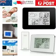 Wireless Weather Station Clock LCD Digital Indoor & Outdoor Humidity Thermometer