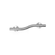 csi bathware wave shaped satin stainless wall mount grab bar