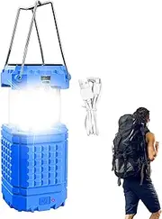 Solar Camping Light | Bright Solar-Powered Camping Light,Rechargeable Waterproof 3000Mah Portable Lantern for Hiking Fishing Trips Backpacking Car Survival Tent Travel