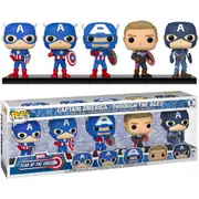 Funko Pop Captain America Through the Ages Year of the Shield Vinyl 5-Pack