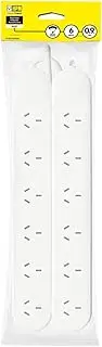 HPM Standard 6 Outlet Powerboard Pack of 2