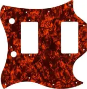 WD Custom Pickguard For Gibson 1963-1970 Full Face SG #28OP Orange Pearl/Blac...