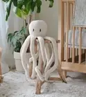 Pottery Barn Octopus Shaped Throw Pillow, Whimsical Coastal Decor Seaside