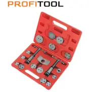 Set of tools for pressing in and screwing in / for servicing brake calipers