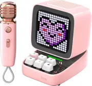 Divoom Ditoo-Mic Mini Karaoke Machine Pixel Art Bluetooth Speaker-Pink