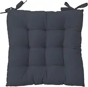 ED ENJOY HOME Jardin Borneo Collection Quilted Chair Cushion - Dark Grey - Square - 38 x 38 cm - Outdoor Use - Water Resistant and UV Treatment