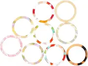 [DEARMAMY] 9pcs Vintage Round Acrylic Ring Set Retro Finger Jewelry for Women Simple Elegant Random