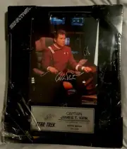 Star Trek James T. Kirk William Shatner signed plaque