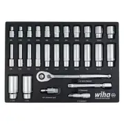 Wiha Deep Socket Ratchet 1/2? Tray Set Hand Tool Driver Professional Standard