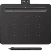 Wacom Intuos Small Bluetooth Graphics Drawing Tablet, 4 Customizable ExpressKeys, Portable for Teachers, Students and Creators, Compatible with Chromebook Mac OS Android and Windows - Black