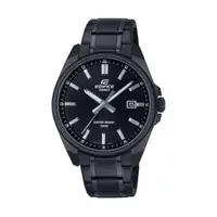 在飛比找PChome24h購物優惠-【CASIO EDIFICE】經典簡約日期鋼帶腕錶-經典黑/