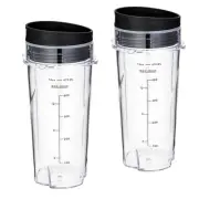 QB3001SS Blender Cups for Ninja Replacement 16oz, Fit Compact Personal Blende...