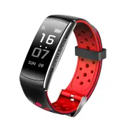 Z11 0.96OLED Real-timeHeart Rate Blood Pressure Oxygen Monitor IP68 SmartBracelet For iphone Samsung RED COLOR