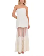 Simkhai Marella Lace Insert Textured Gown