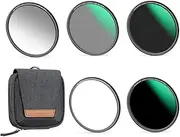 K&F Concept 82mm Magnetic GND8 ND8 ND64 ND1000 Magnetic Basic Ring Caemra Lens Filters Kit (5 Pack) -Optical Glass Neutral Density Filters Kit with 28 Multi-Layer Coated Nano-X Series