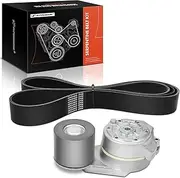 Engine Serpentine Belt Drive Kit Compatible with International Harvester 5500i 2004-2009, 5600i 2005-2007, 5900i 2004-2008 - 14.9L