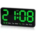 Digital Wall Clock,9.5 Inch,LED Alarm Clock with Big Digits,,Dual Alarm3100