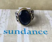 NWT Sundance Catalog Silver Brass Labradorite “Rare Catch Ring” size 4.75-5 $148