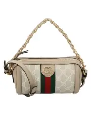 Gucci Ophidia Cylinder Bag Chain Strap Women Brown | Brown Shoulder Bags
