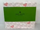 Kate Spade NEW YORK FULL Sheet Set 100% Cotton Percale Hearts Printed NWT