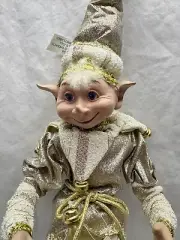 Robert Stanley Home Collection Christmas Posable Elf Doll 23" New with Tags