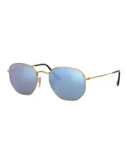 [Ray-Ban] Hexagonal Flat Lenses Gold RB3548N Sunglasses